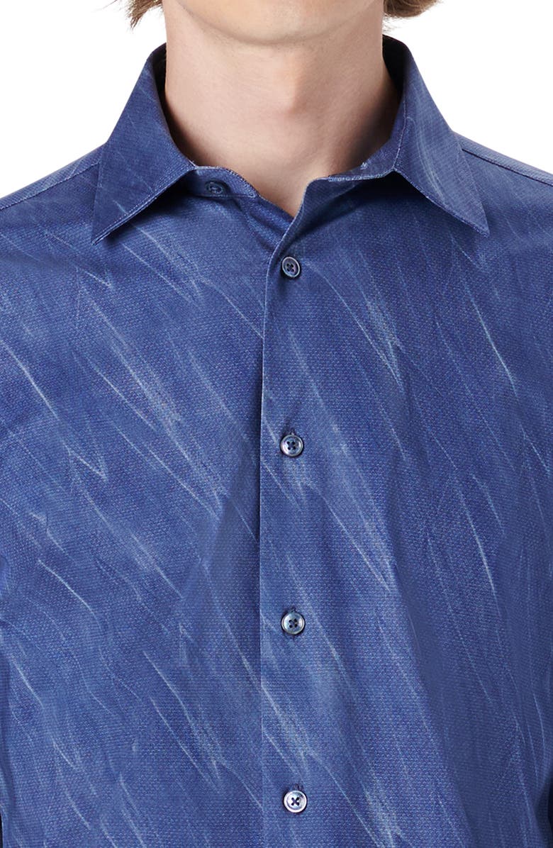 Bugatchi OoohCotton<sup>®</sup> Airbrush Print Button-Up Shirt, Alternate, color, 