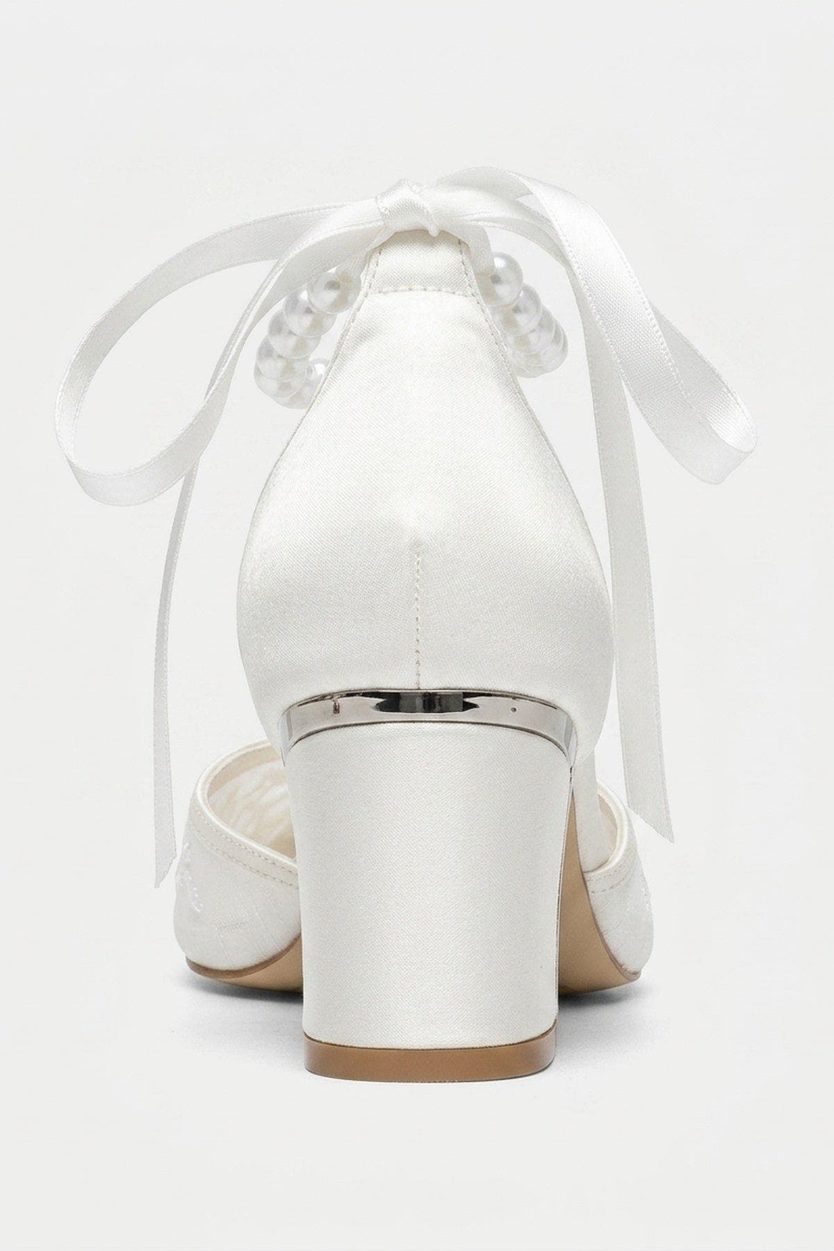 Annette Block Heel Bridal Pump, Alternate, color, Ivory