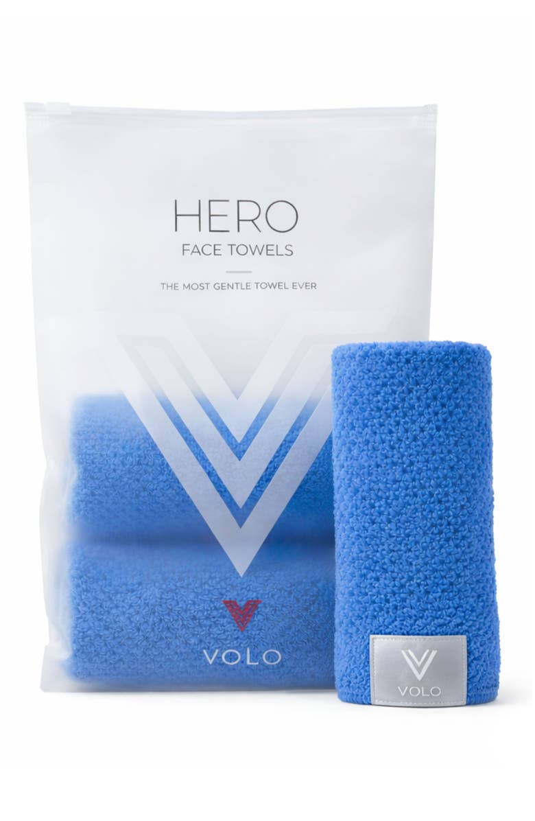 VOLO 3-Pack Face Towels, Main, color, Cielo Blue