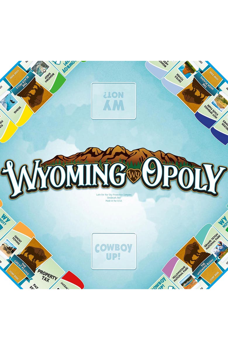 Late for the Sky Wyomingopoly Monopoly Board Game, Alternate, color, Multicolored
