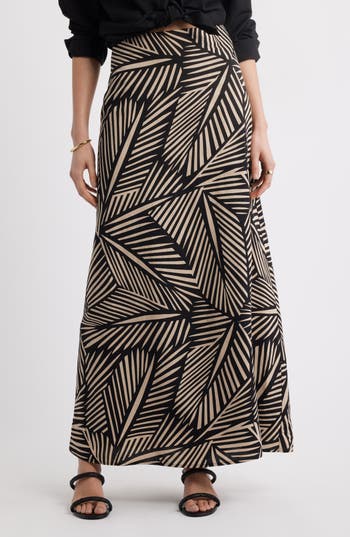 Nordstrom A-line Maxi Skirt In Multi