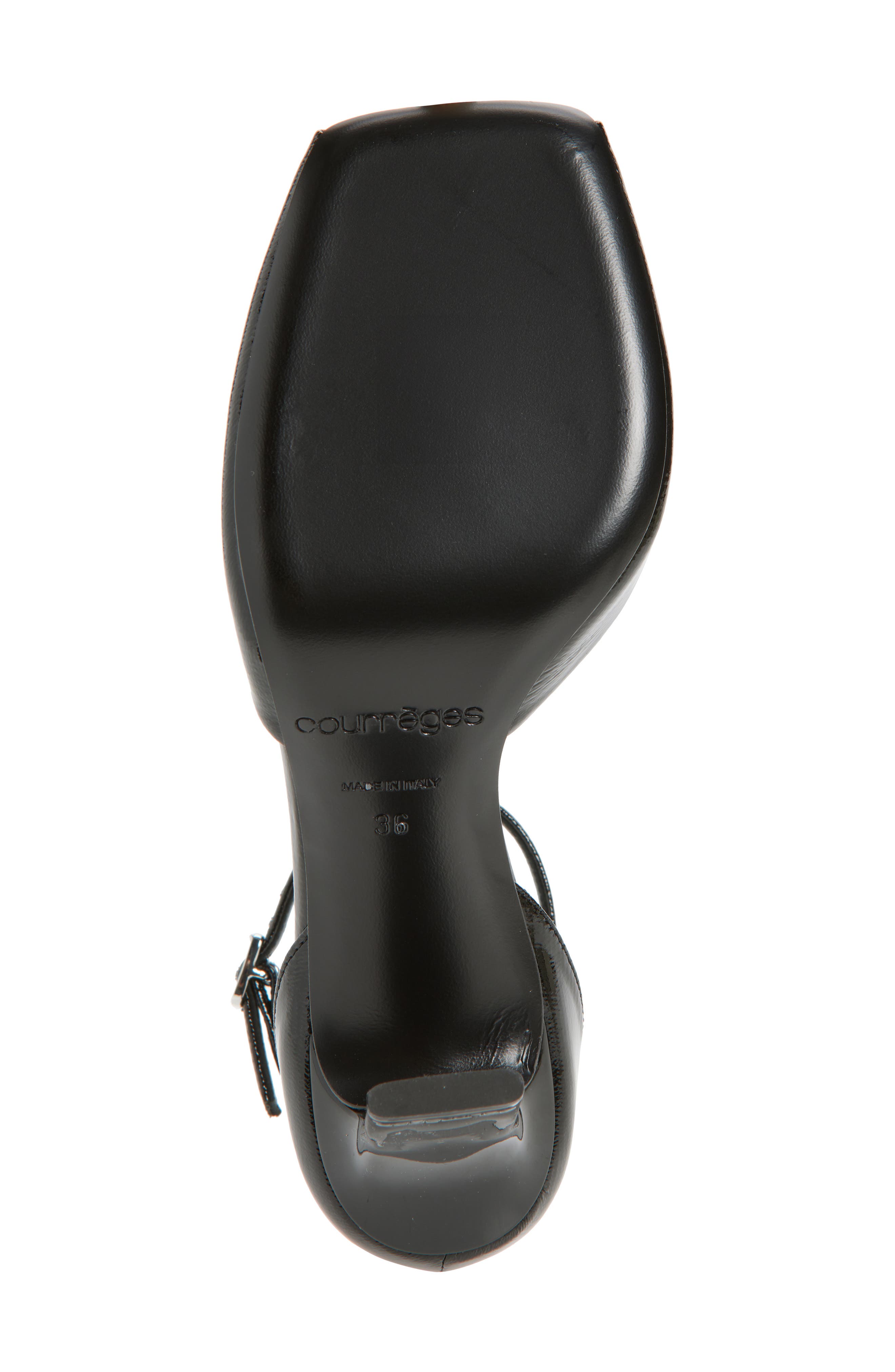 Courrèges Peep Toe d'Orsay Pump, Alternate, color, Black