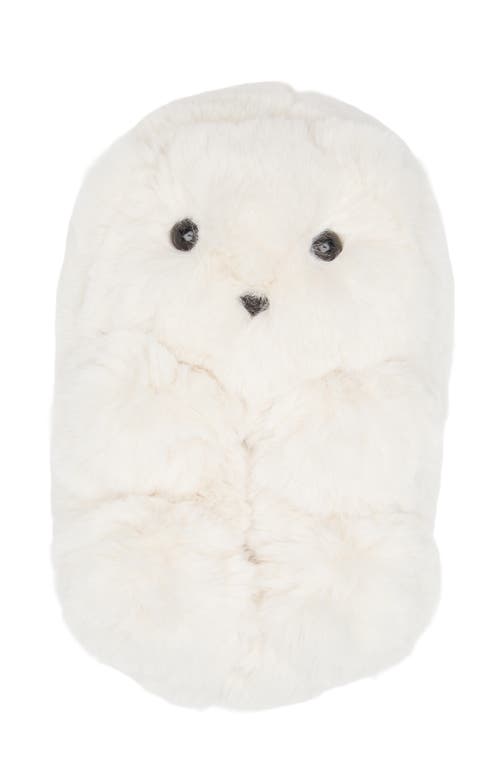 Skims Teddy Bear Slipper In White