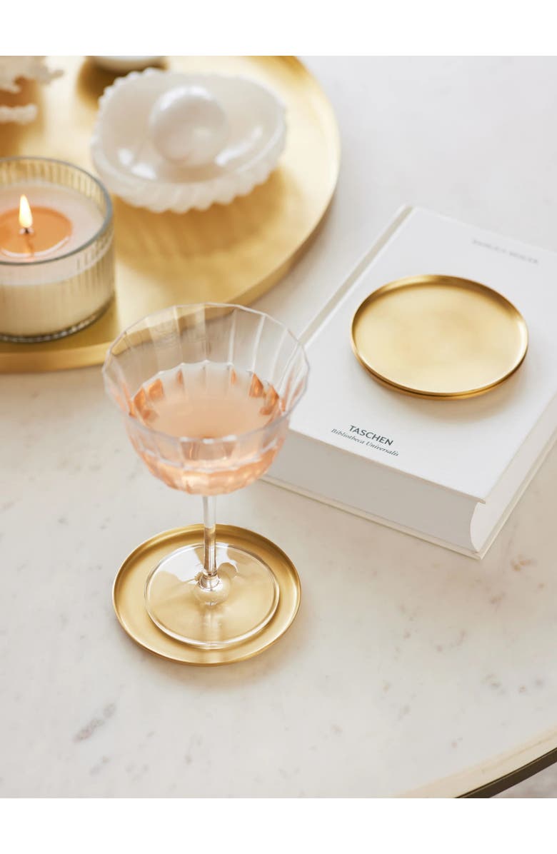 Fleck Heirloom Brass Coasters - Set of 4, Alternate, color, Brass