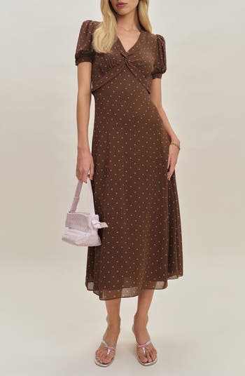 reformation lee dress グリーン パフスリーブ ミディドレス reformation lee dress グリーン パフスリーブ ミディドレス