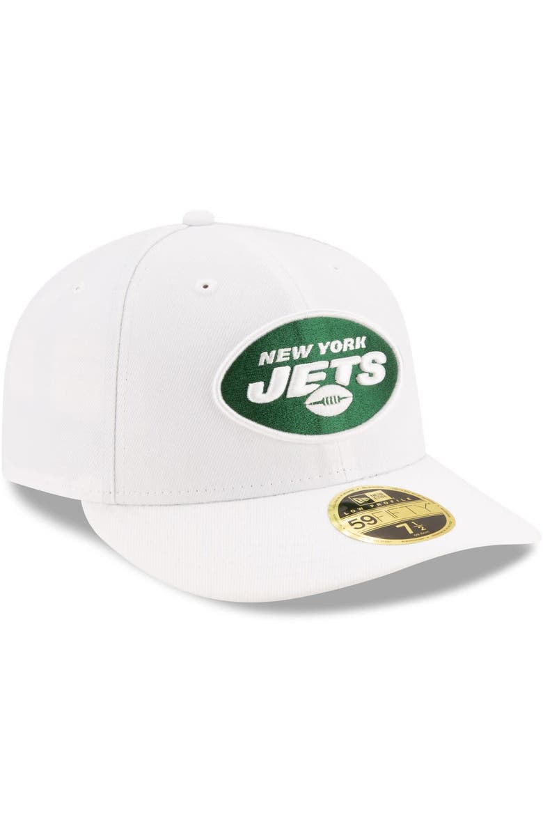 New Era Men's New Era White New York Jets Omaha Low Profile 59FIFTY Fitted Hat, Alternate, color, White