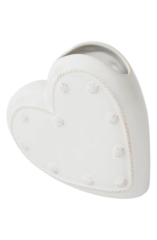 Juliska Berry & Thread Heart Vase In Whitewash