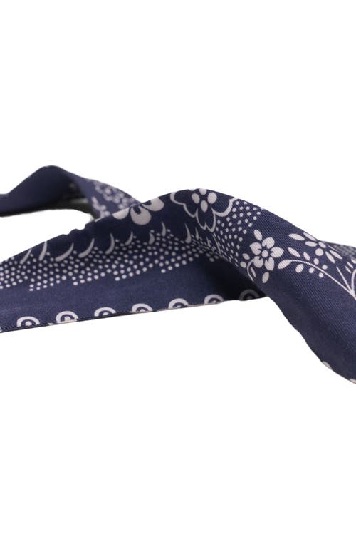 Maje Bandana-print Silk Scrunchie In Blue
