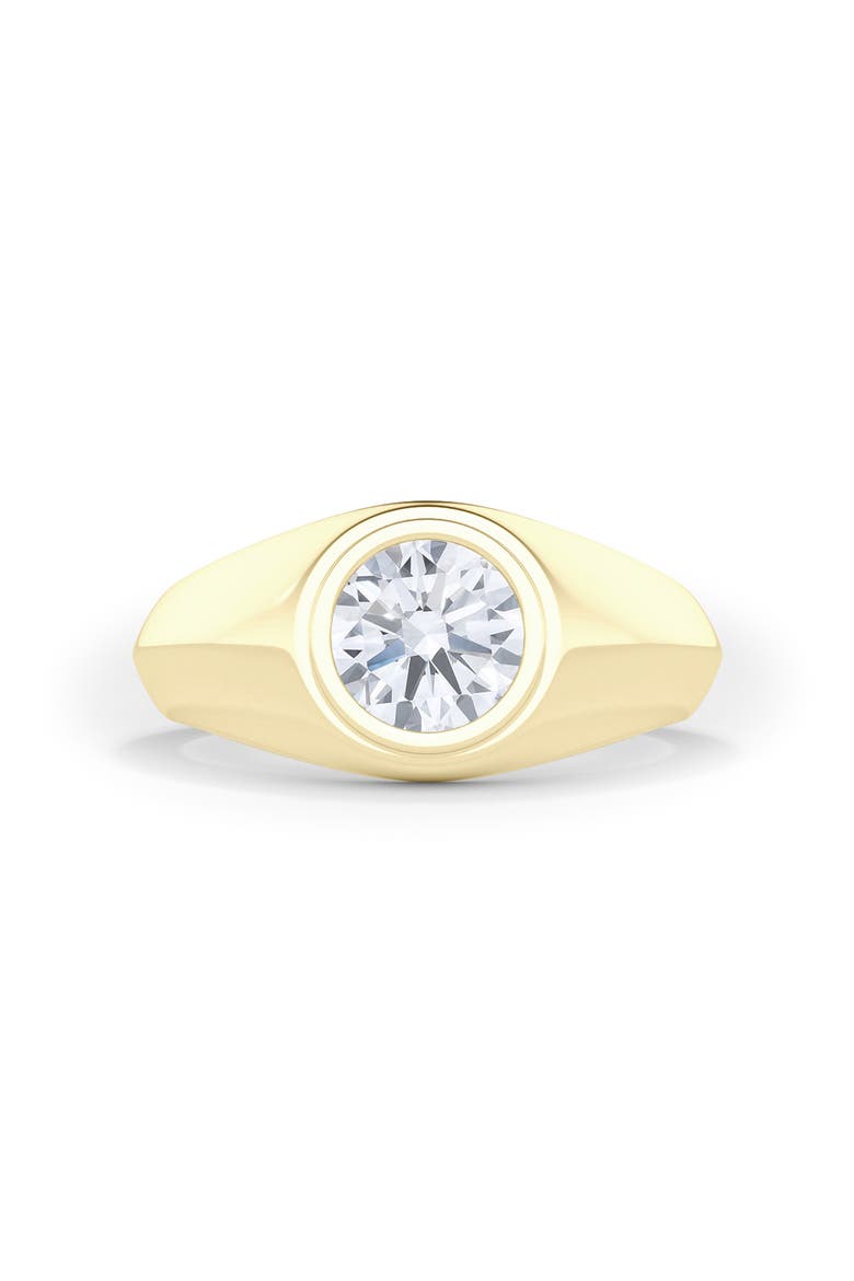 Men's Round Brilliant Lab Created Diamond Ring, Alternate, color, 18K YELLOW GOLD 2.5 CTW