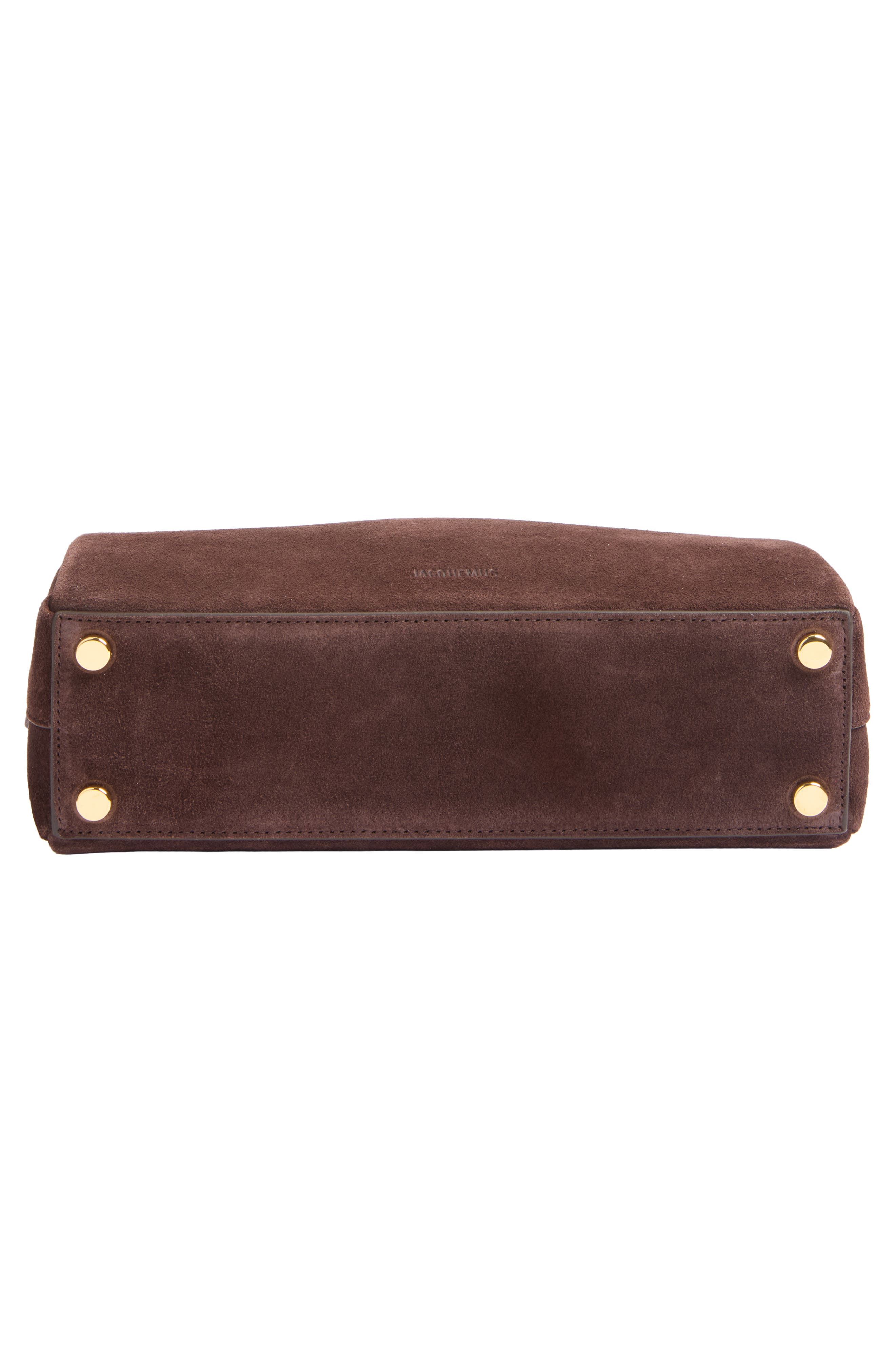 Le Petit Valerie Leather Top Handle Bag, Alternate, color, MEDIUM BROWN 855