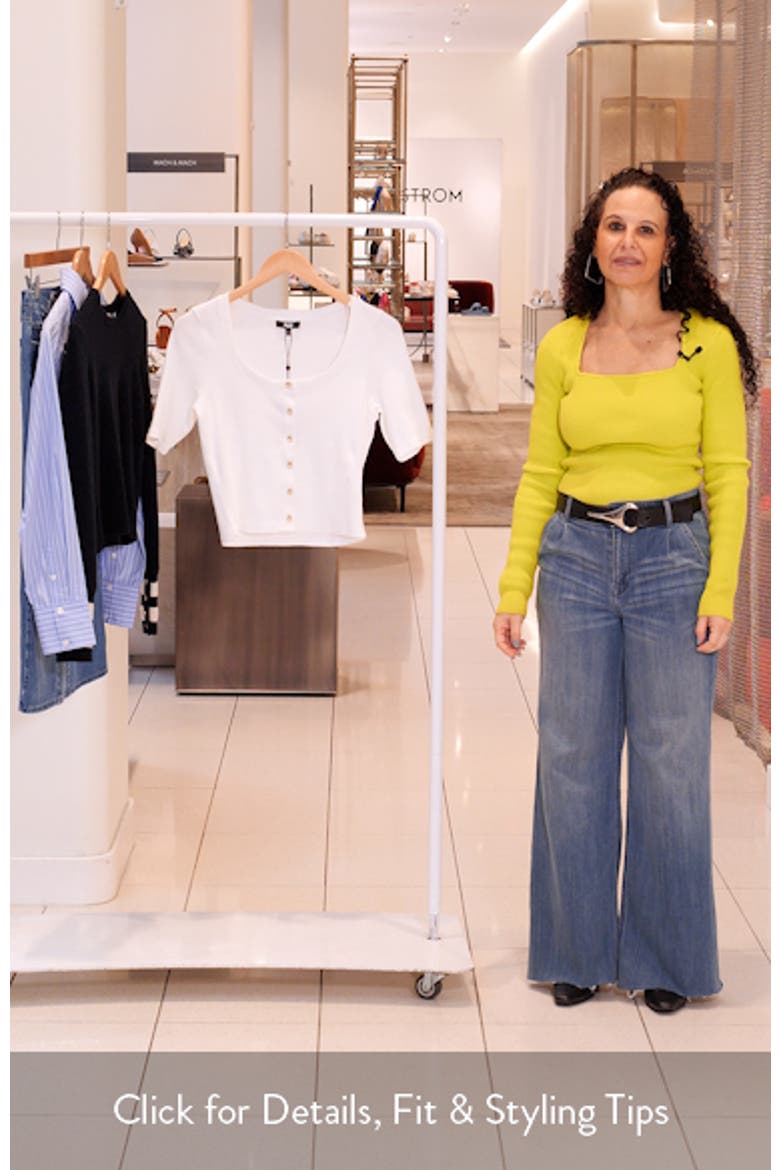 Evette Short Sleeve Button-Up Sweater video