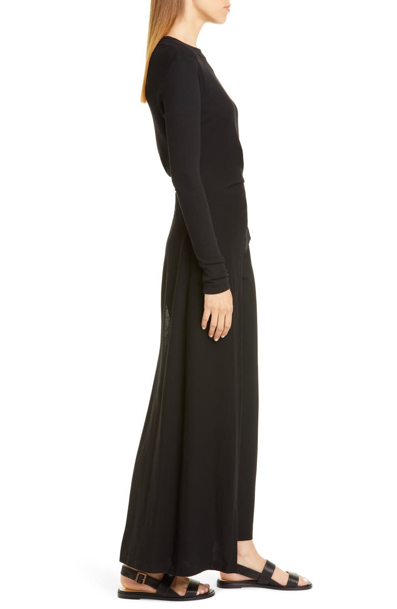 Rosetta Getty Split Apron Cotton Rib T-Shirt, Alternate, color,