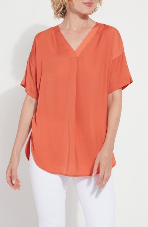 ́ Stevie V-Neck Satin Top