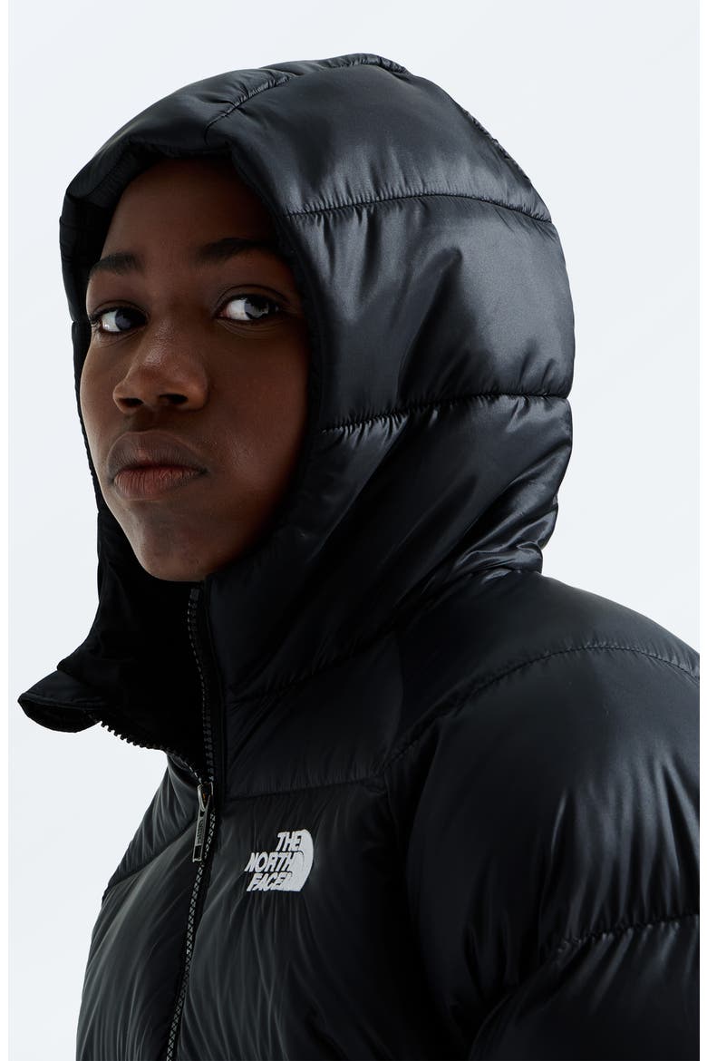 Kids' Hydrenalite 600 Fill Power Down Hooded Jacket, Alternate, color, TNF BLACK