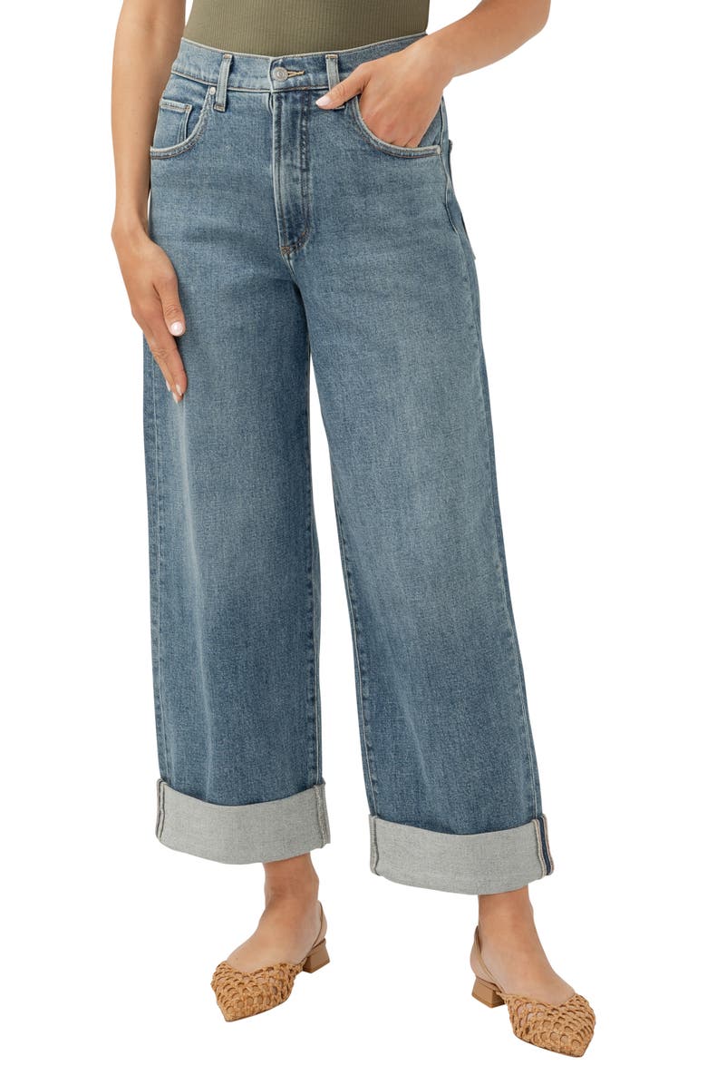 Silver Jeans Co. Be Easy Crop Wide Leg Jeans, Alternate, color, Indigo