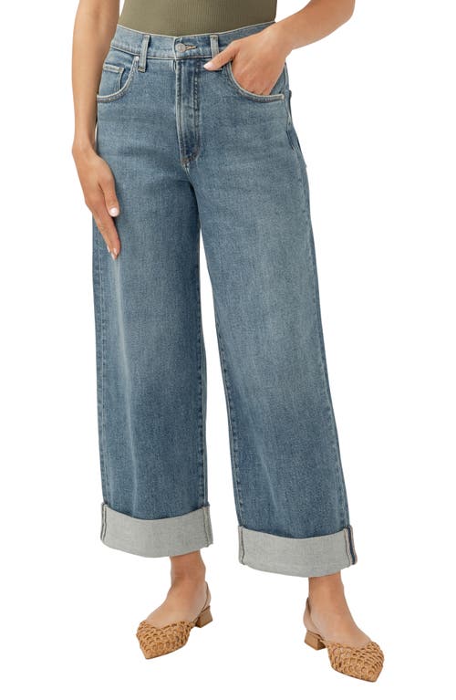 Shop Silver Jeans Co. Be Easy Crop Wide Leg Jeans In Indigo