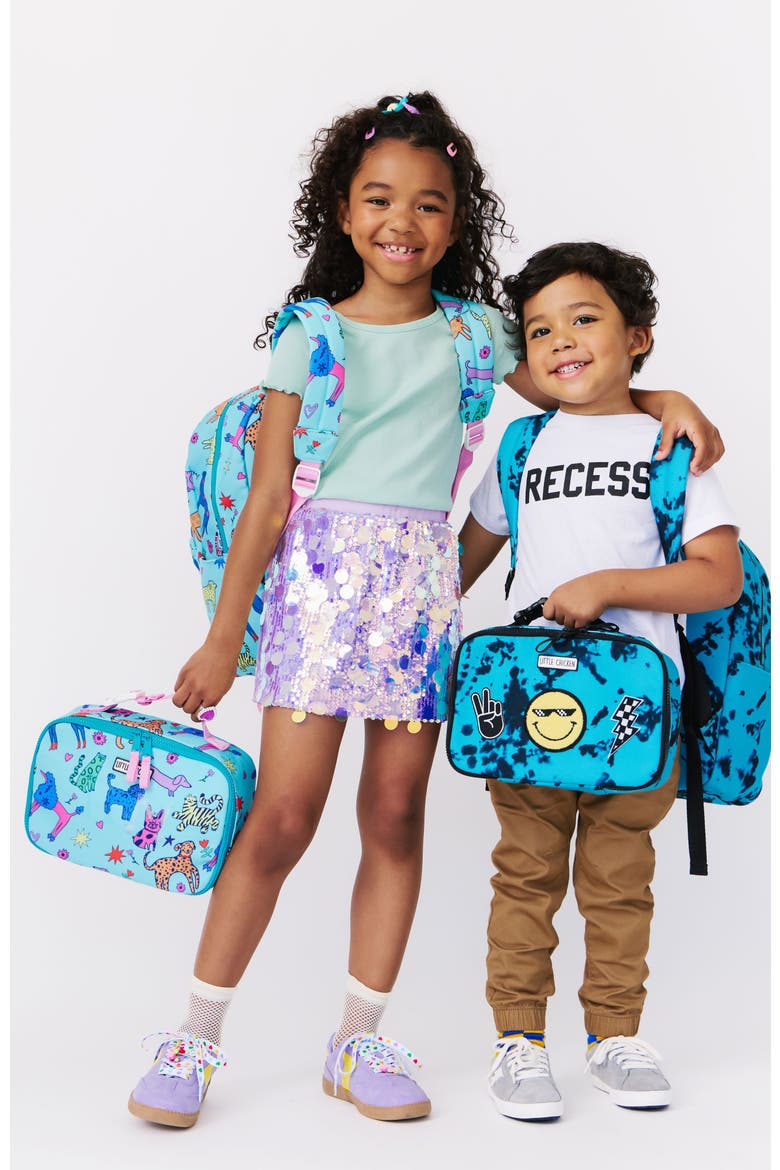 Kids' Patched Lunchbox, Alternate, color, Blue Green Tie-Dye