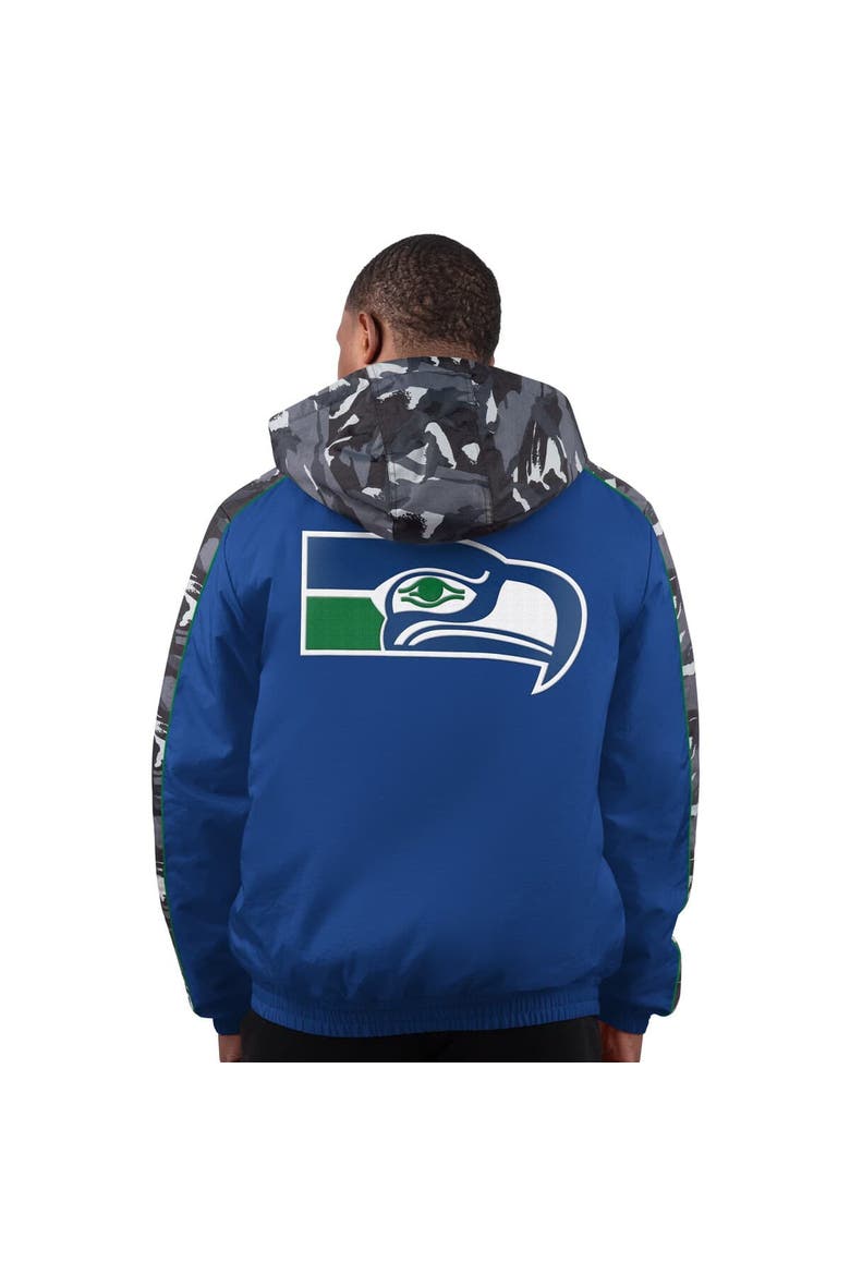 Men's Starter Royal Seattle Seahawks Thursday Night Gridiron Full-Zip Hoodie Jacket, Alternate, color, Royal