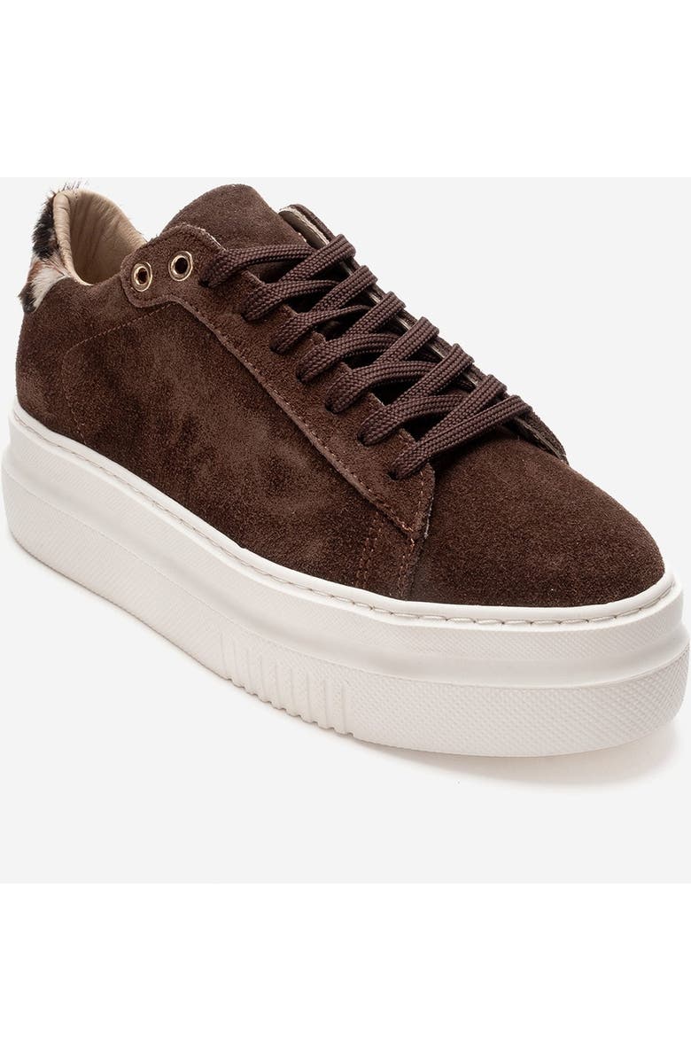 Forever & Always Shoes Nera Leather Casual Sneaker, Main, color, Brown Suede