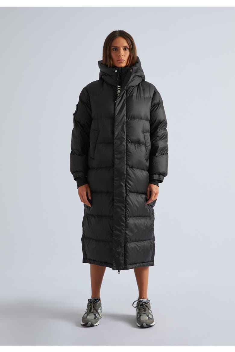 Longline Midi Puffer Coat, Main, color, Black