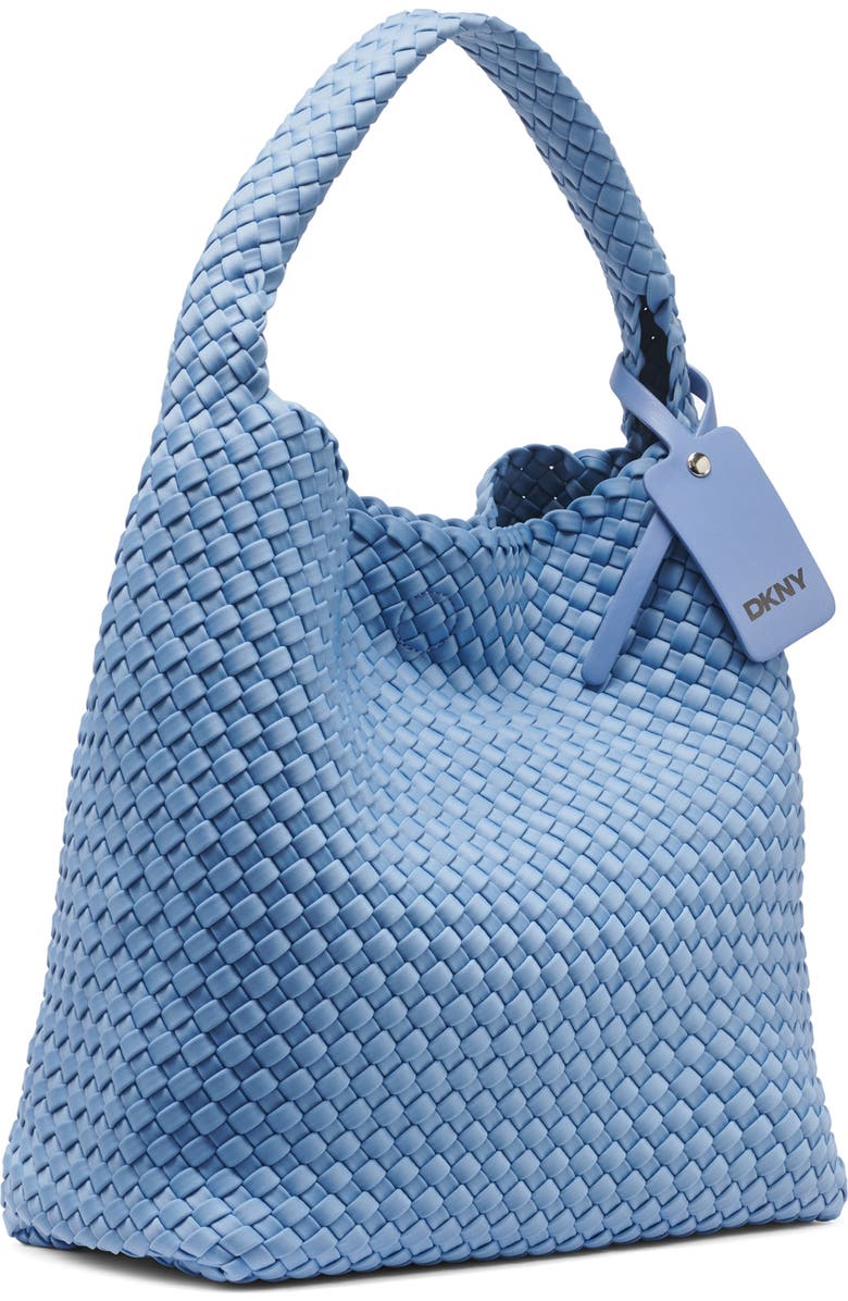 DKNY Giselle Woven Nylon Hobo, Alternate, color, Liberty Sky