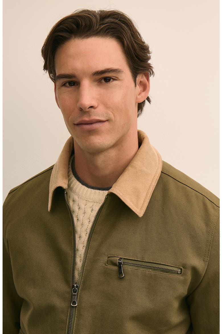 Water Resistant Canvas Work Jacket, Alternate, color, BURNT OLIVE