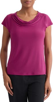 KASPER Cowl Neck Knit Top