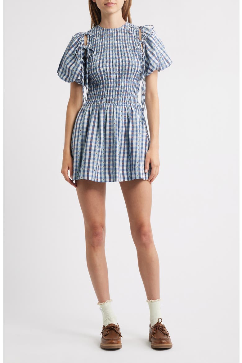 becca bubble mini dress Damson Madder Becca Bubble Mini Dress
