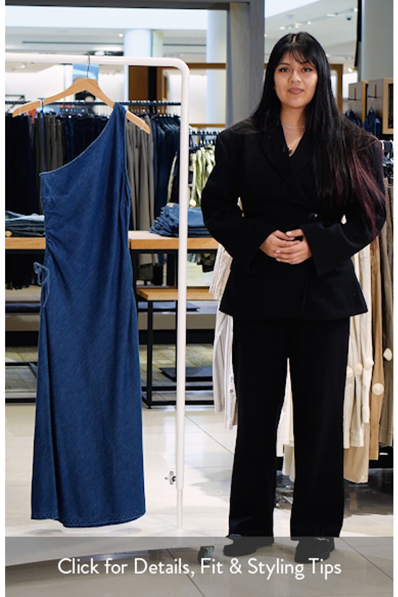 One-Shoulder Denim Maxi Dress video