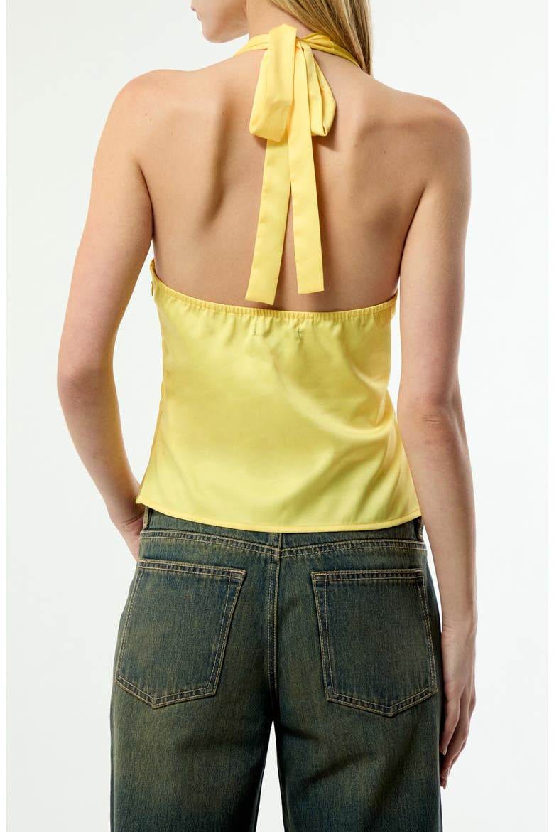 Sally Woven Halter Top, Alternate, color, YELLOW