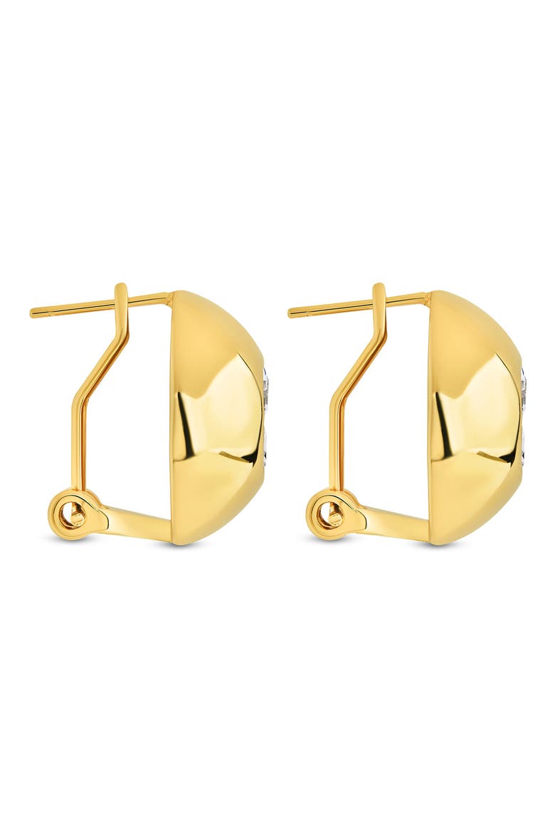 Zora Cubic Zirconia Dome Stud Earrings, Alternate, color, GOLD