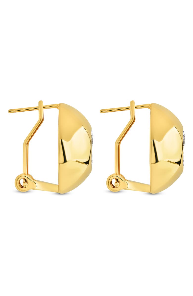 Sterling Forever Zora Cubic Zirconia Dome Stud Earrings, Alternate, color, Gold