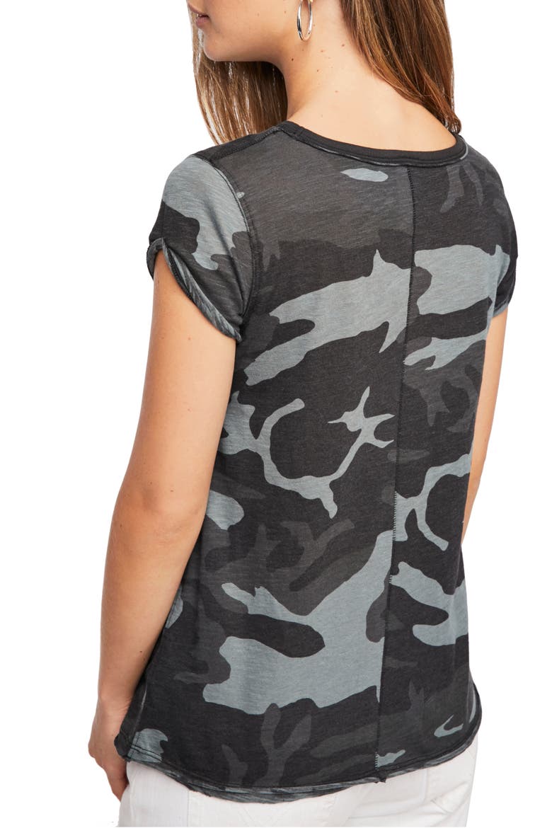 Print Clare Tee, Alternate, color, BLACK COMBO