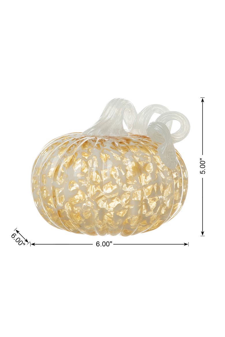 Fall Round Glass Pumpkins, Alternate, color, Yellow
