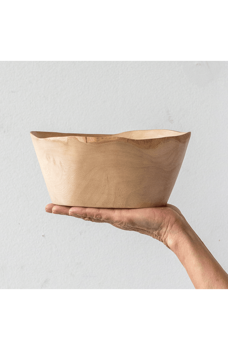 kanju Interiors Jacaranda Hand-carved Wood Trinket Bowl, Main, color, Natural