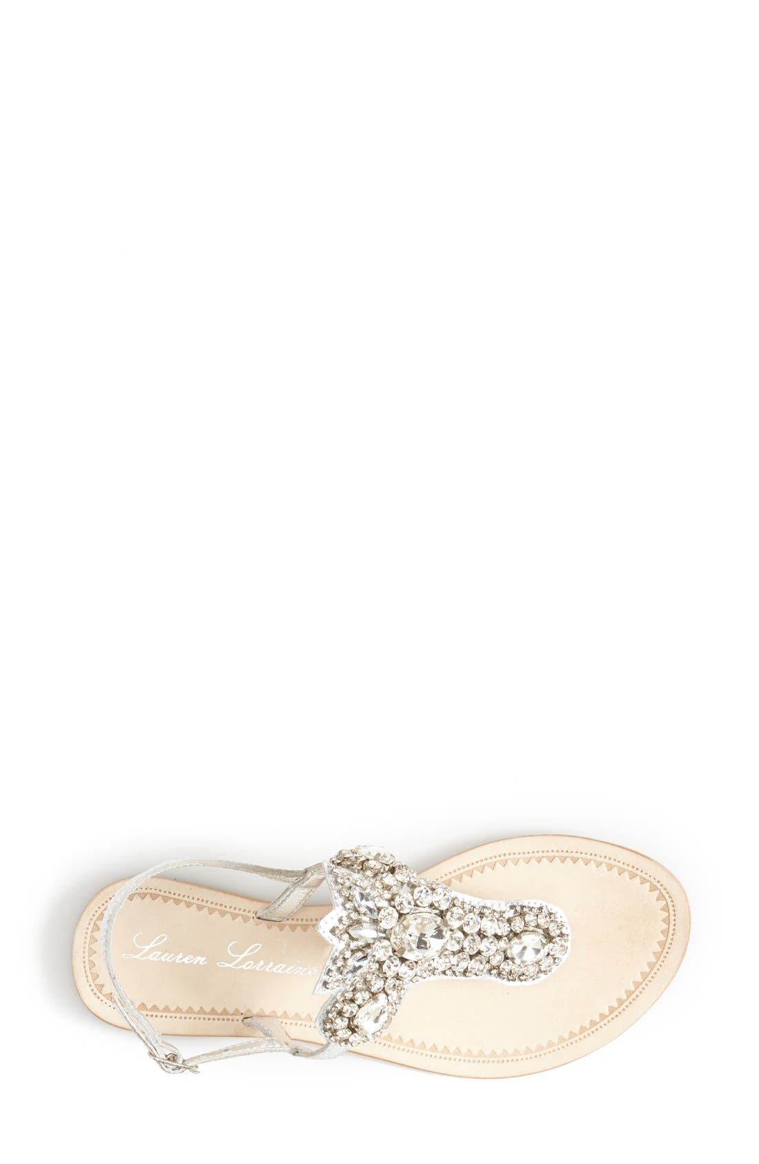 Lauren Lorraine 'Ibiza' Crystal Thong Sandal, Alternate, color, 