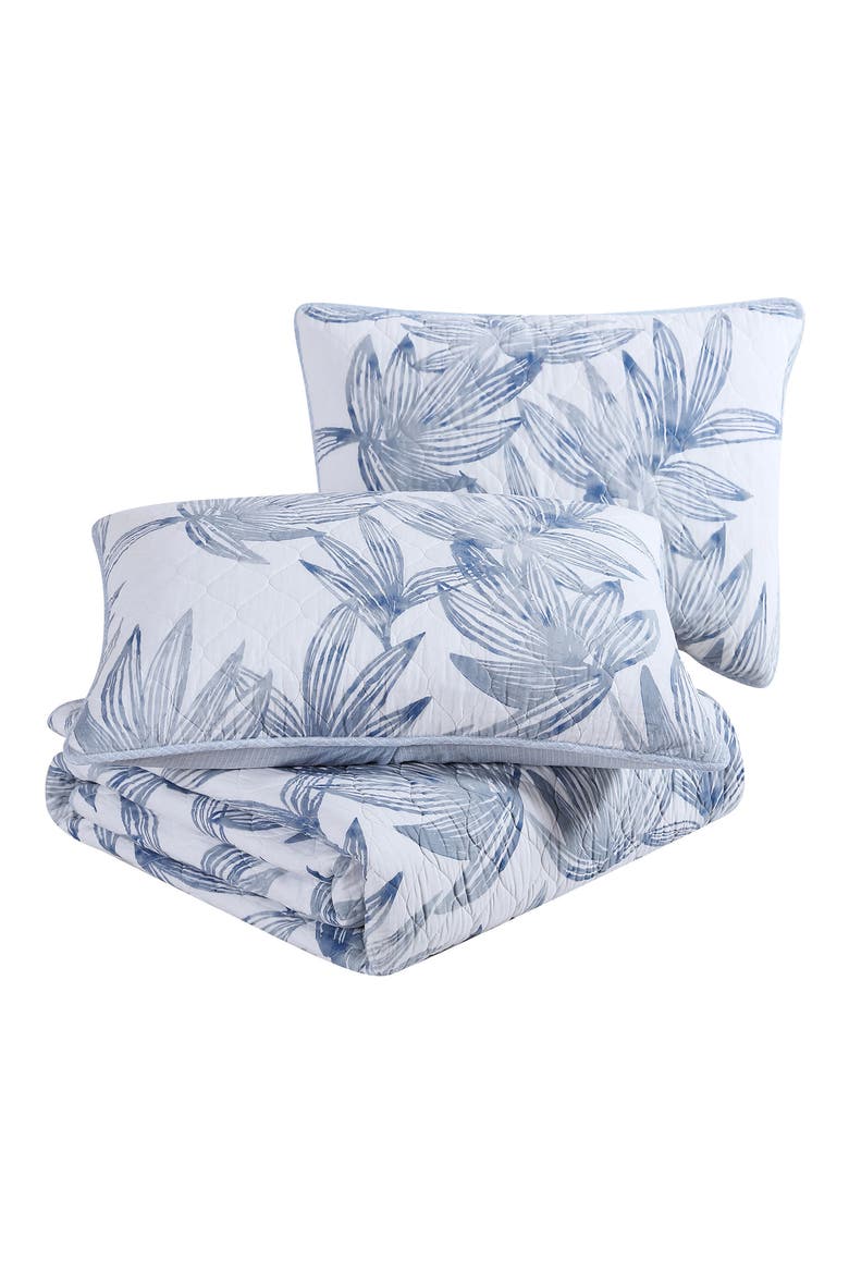 Kayo Open Medium Weight Reversible Quilt Set, Alternate, color, BLUE CANAL