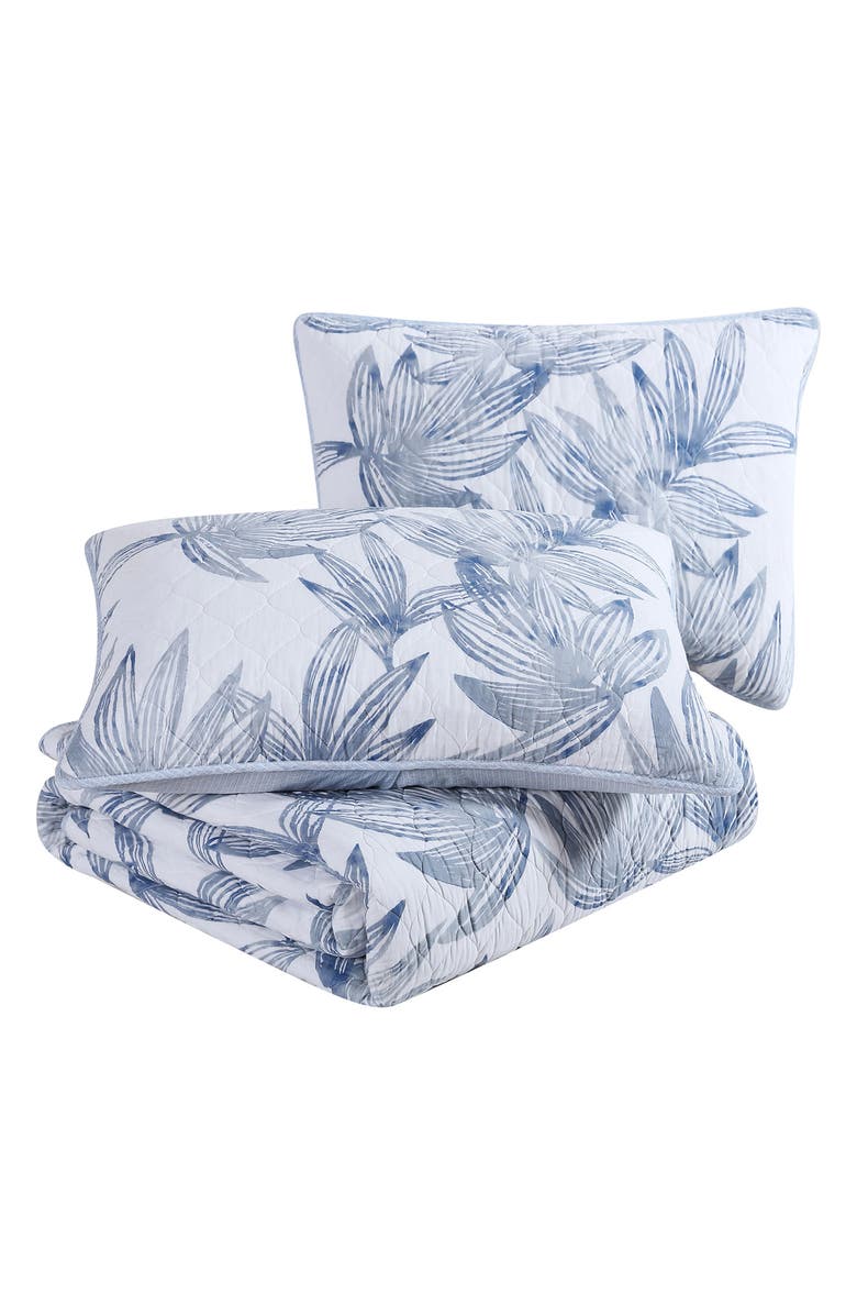 Tommy Bahama Kayo Open Medium Weight Reversible Quilt Set, Alternate, color, Blue Canal