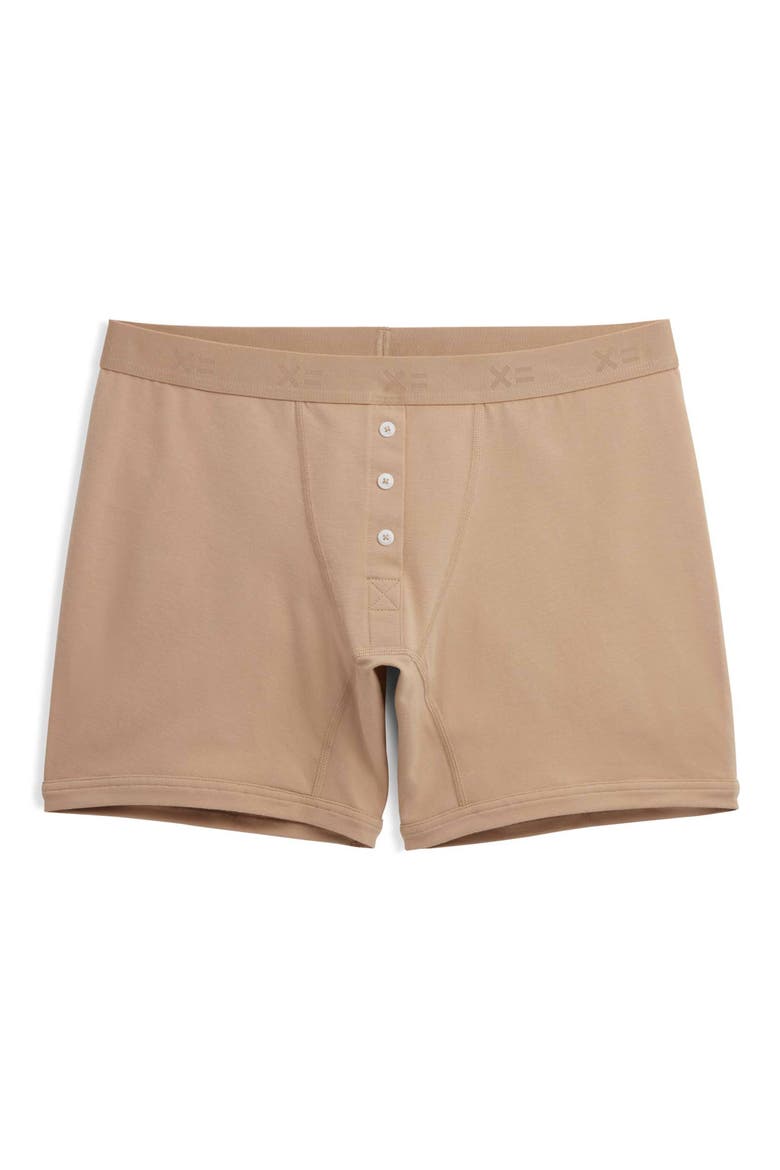 6-Inch Stretch Cotton Boxer Briefs, Main, color, CHAI