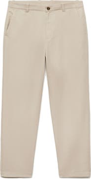 MANGO Regular Fit Linen & Cotton Pants