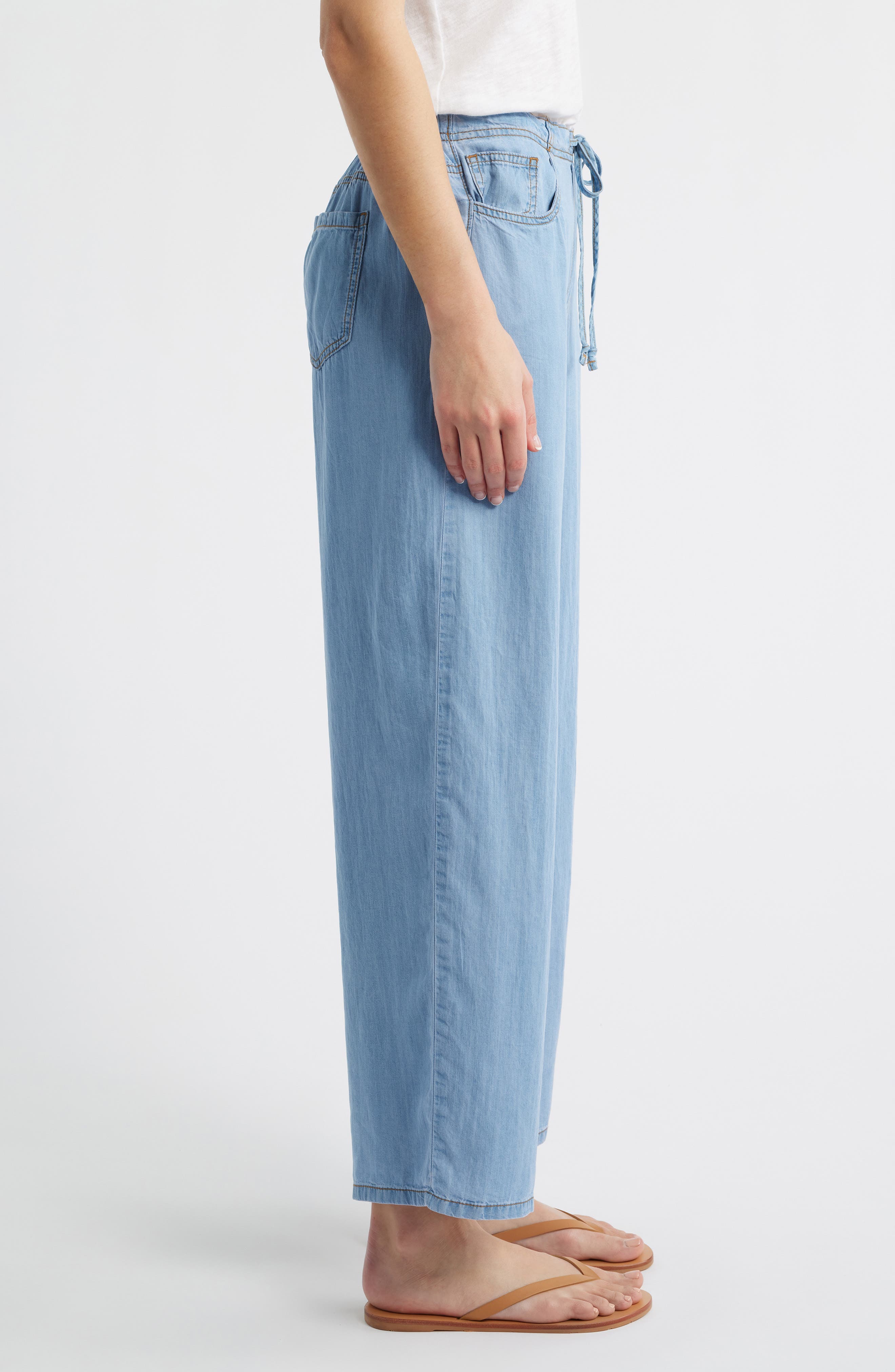 beachlunchlounge Cass Chambray Drawstring Pants (Women) | Nordstrom