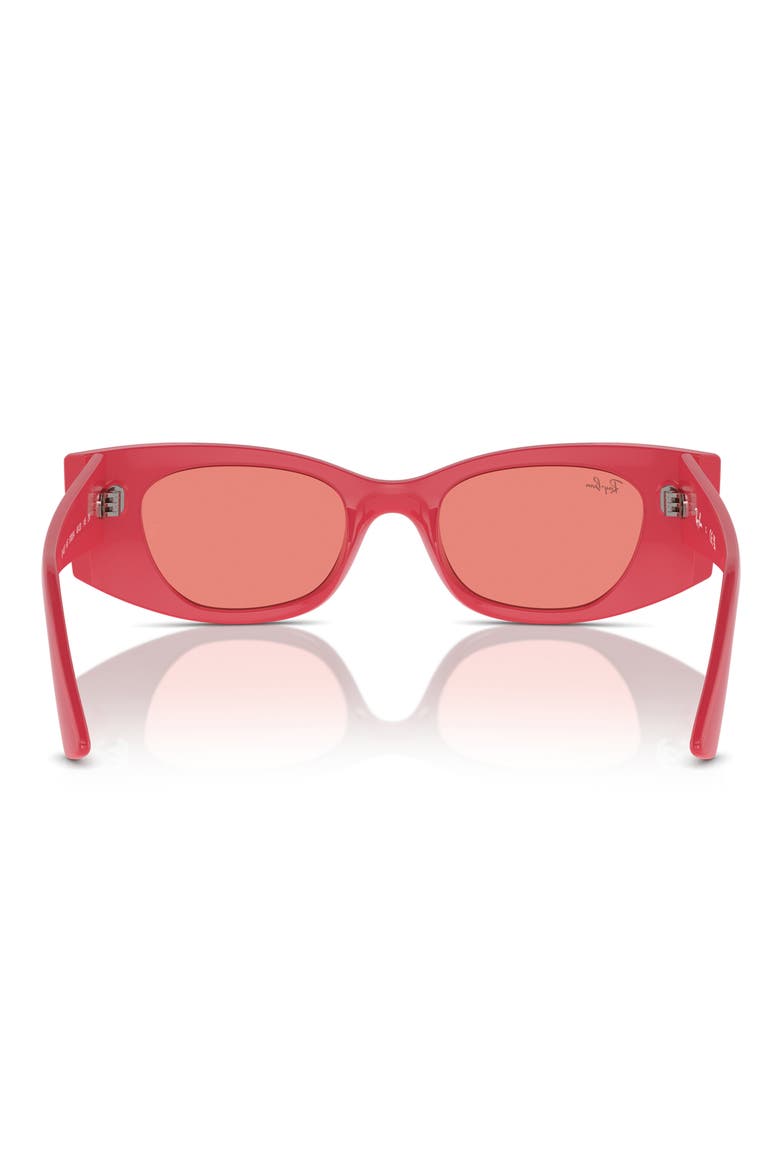 Kat 49mm Small Rectangular Sunglasses, Alternate, color, PINK