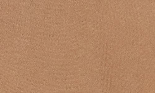 Renee C Surplice V-neck Long Sleeve Brushed Knit Top In Brown