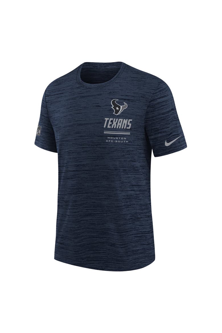 Youth Nike  Navy Houston Texans Sideline Velocity Dri-FIT T-Shirt, Alternate, color, Navy