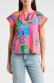 SUGARLIPS Lanus City Ayla Split Neck Top