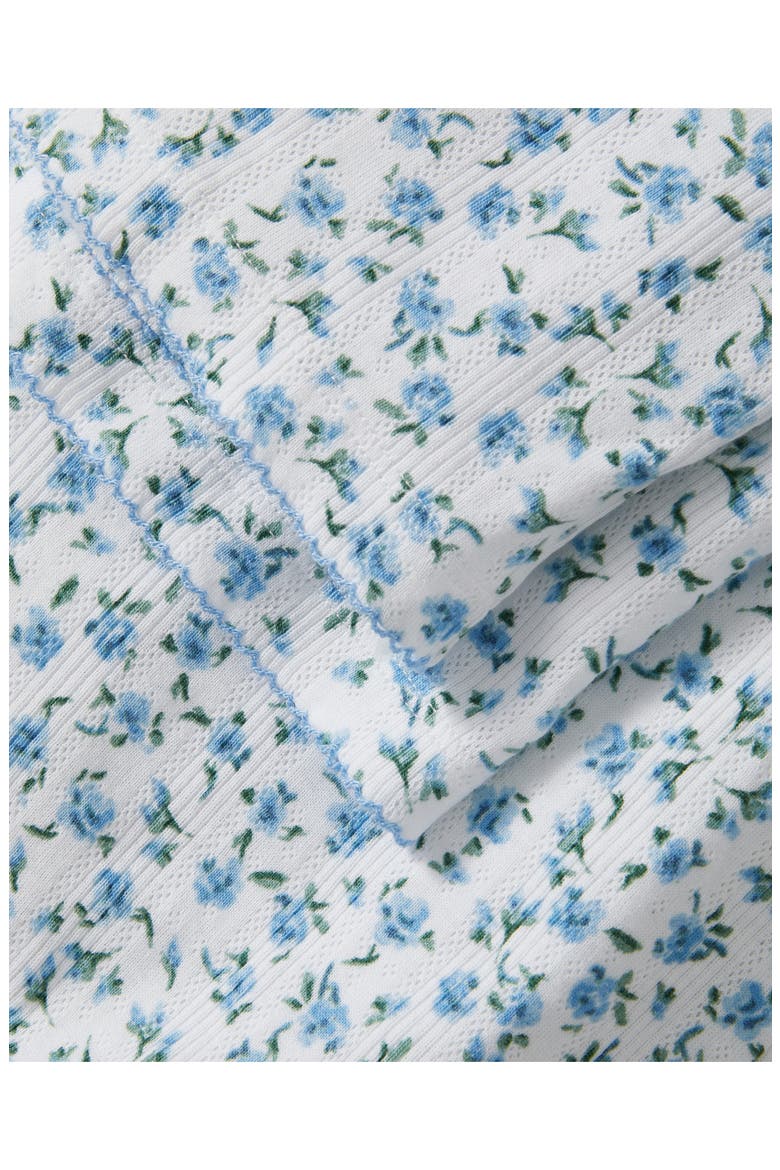 Pima Cotton Pointelle Pants, Alternate, color, BLUE