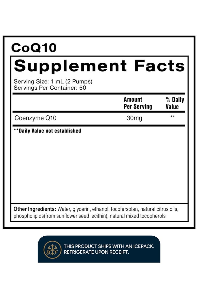 CoQ10 Nanoemulsion Coenzyme Q10 Liquid Supplement, Alternate, color, None