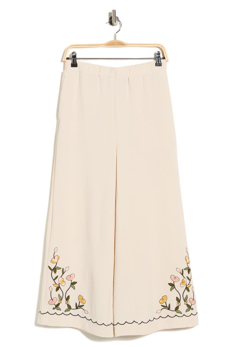 Embroidered Pants, Alternate, color, PALE OAK