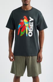 Obey Parrots Graphic T-Shirt