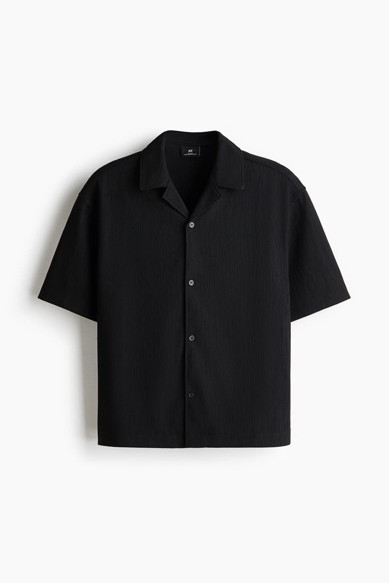 Relaxed-fit Resort Shirt, Alternate, color, Black